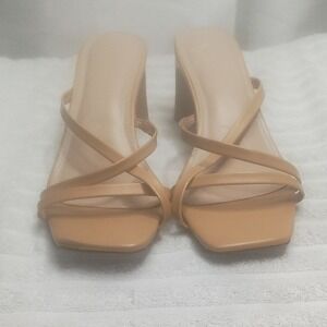 Tan Strappy Heels with Elegant Design